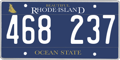 RI license plate 468237