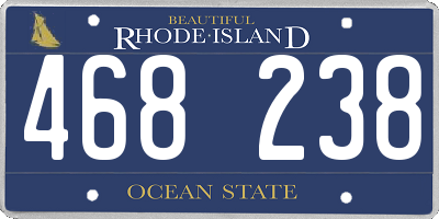RI license plate 468238