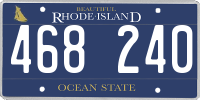 RI license plate 468240