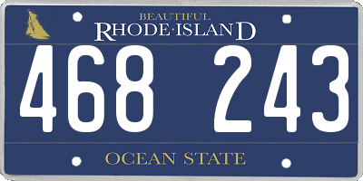 RI license plate 468243