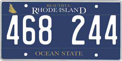 RI license plate 468244