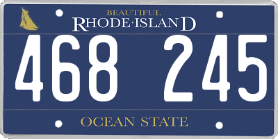 RI license plate 468245