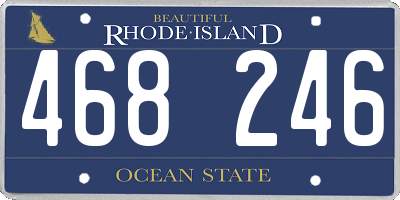 RI license plate 468246