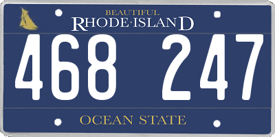 RI license plate 468247