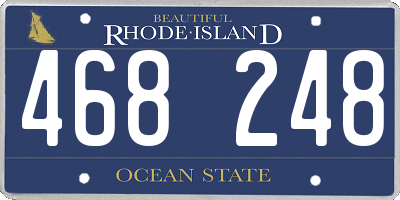RI license plate 468248