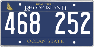 RI license plate 468252