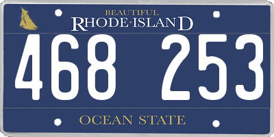 RI license plate 468253