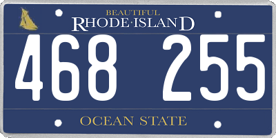 RI license plate 468255