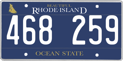 RI license plate 468259