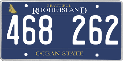 RI license plate 468262