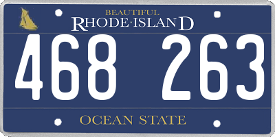 RI license plate 468263