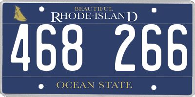 RI license plate 468266