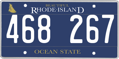 RI license plate 468267
