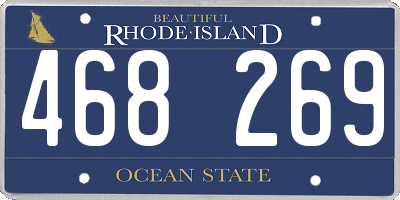 RI license plate 468269