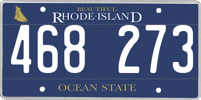 RI license plate 468273