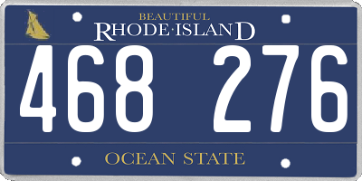 RI license plate 468276