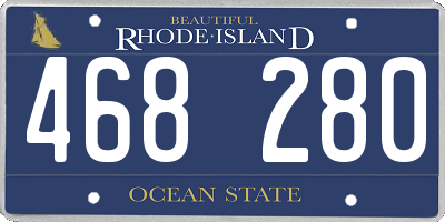RI license plate 468280