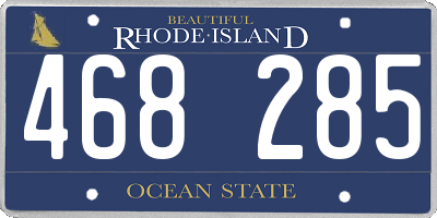 RI license plate 468285