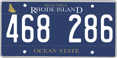 RI license plate 468286