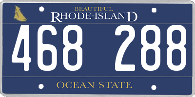 RI license plate 468288