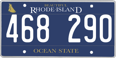RI license plate 468290