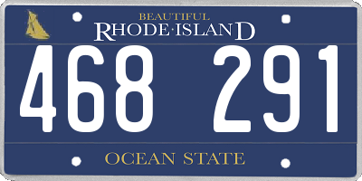 RI license plate 468291