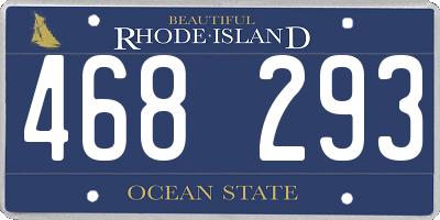 RI license plate 468293
