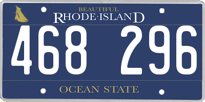 RI license plate 468296