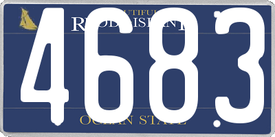 RI license plate 4683