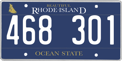 RI license plate 468301