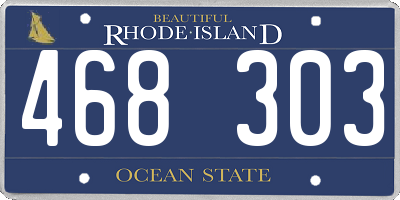 RI license plate 468303
