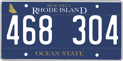 RI license plate 468304