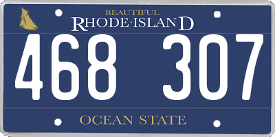 RI license plate 468307