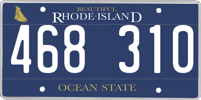 RI license plate 468310