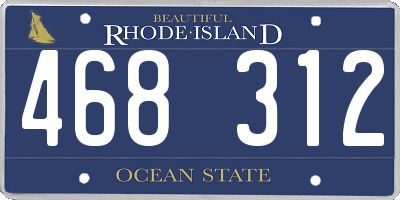 RI license plate 468312