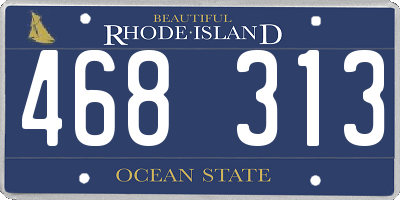 RI license plate 468313