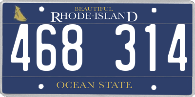 RI license plate 468314