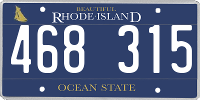 RI license plate 468315