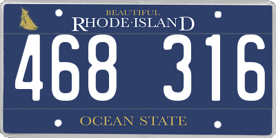 RI license plate 468316