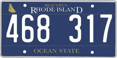 RI license plate 468317
