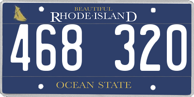 RI license plate 468320