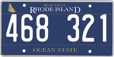 RI license plate 468321