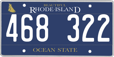 RI license plate 468322