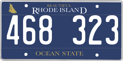 RI license plate 468323