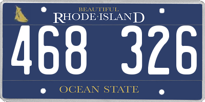 RI license plate 468326