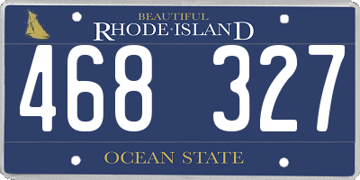 RI license plate 468327