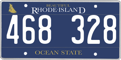 RI license plate 468328