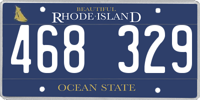 RI license plate 468329