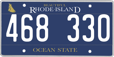 RI license plate 468330