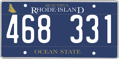 RI license plate 468331